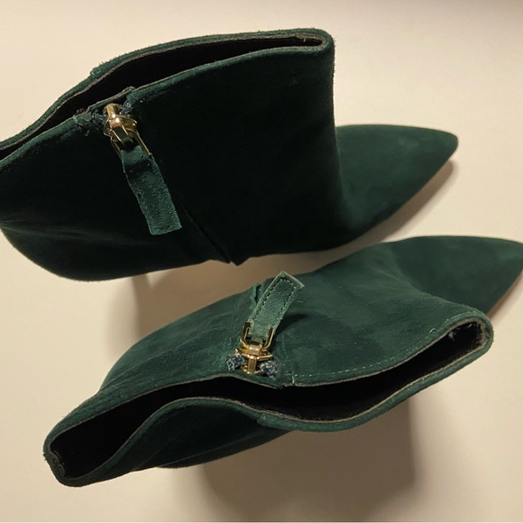 Dark Green Ninewest Bootie Size 11 - Picture 7 of 12